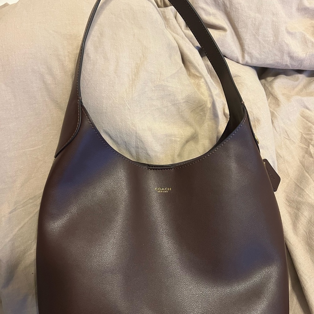Coach Dark Brown Leather Shoulder Bag